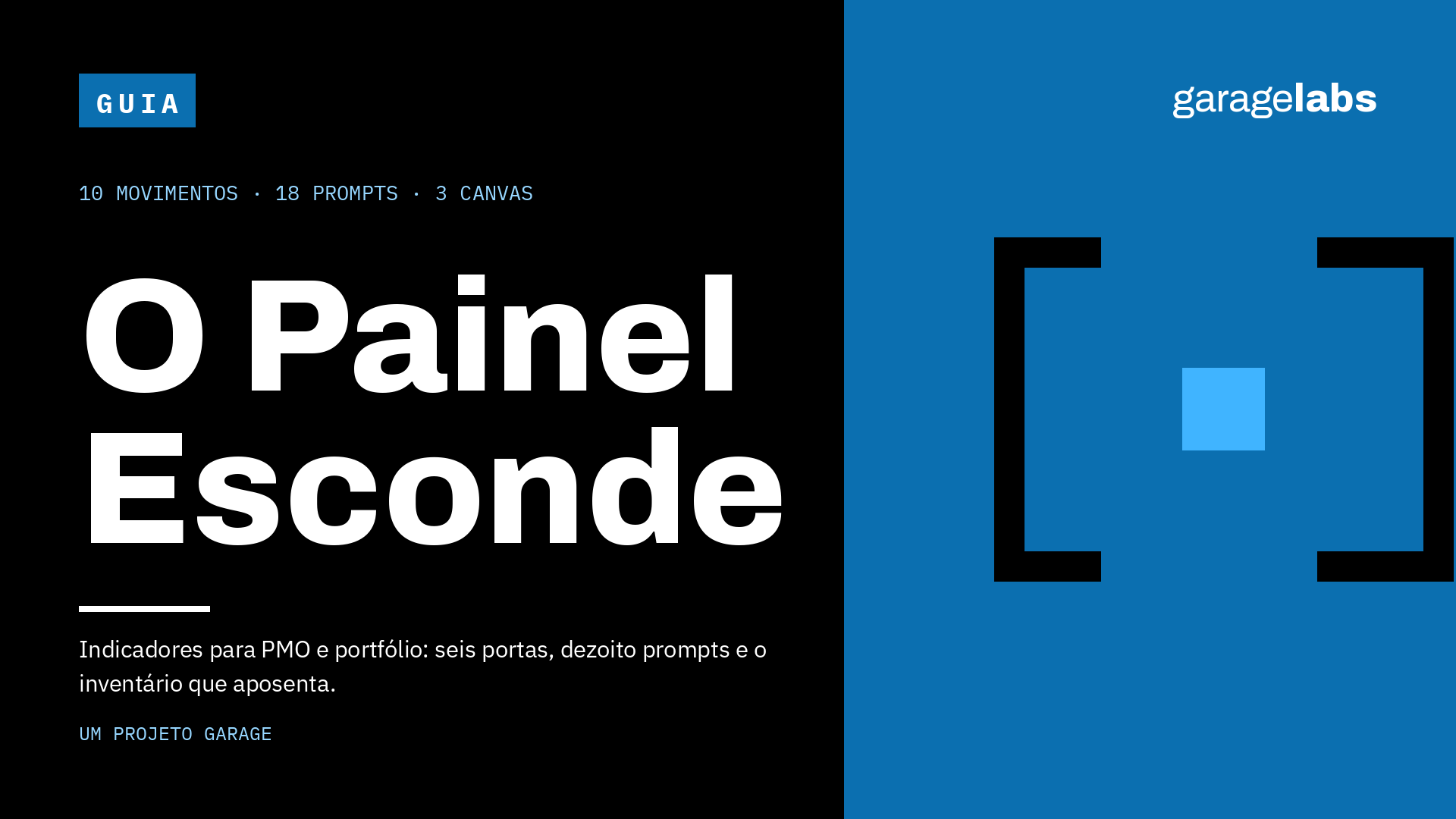 O Painel Esconde — Dez movimentos. Treze prompts. Três canvas